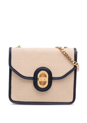 Celine Pre-Owned 2020-2025 Canvas Sulky Clutch With Chain shoulder bag - Blue