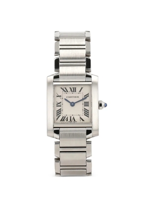 Cartier 2000s 25mm Tank Française roman numerals watch - Silver