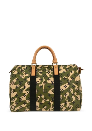 Louis Vuitton Pre-Owned 2008 35 Speedy camouflage-pattern tote bag - Green