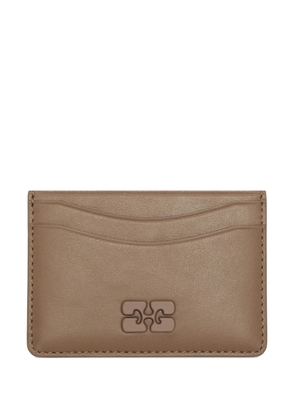 GANNI Bou logo cardholder wallet - Brown