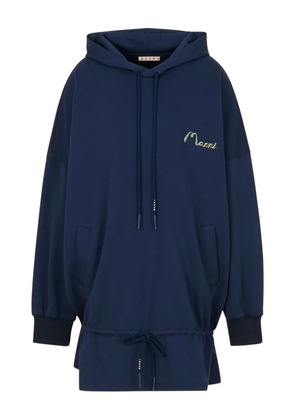 Marni drawstring mini dress - Blue