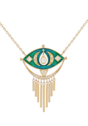 Celine Daoust 14K yellow gold diamond eye necklace