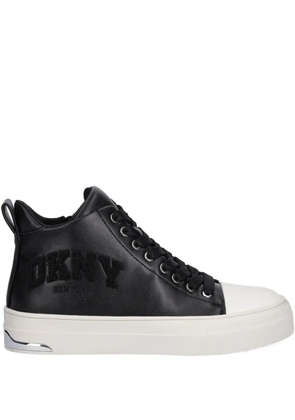 DKNY 35mm logo-lettering high-top sneakers - Black