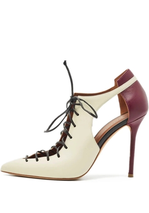 Malone Souliers Montana leather lace-up pumps - White