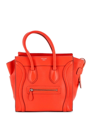 Celine Pre-Owned Luggage Bag Grainy Leather Micro tote bag - Orange