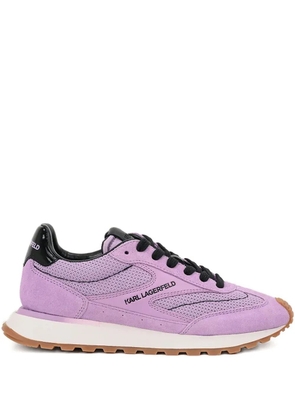 Karl Lagerfeld mesh-panel suede sneakers - Purple