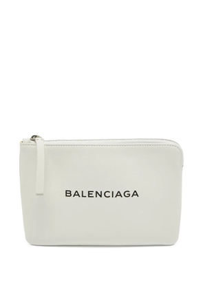 Balenciaga Pre-Owned zipped leather pouch - White