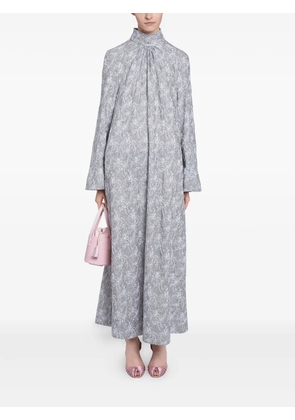 Giambattista Valli embroidered high-neck dress - Grey