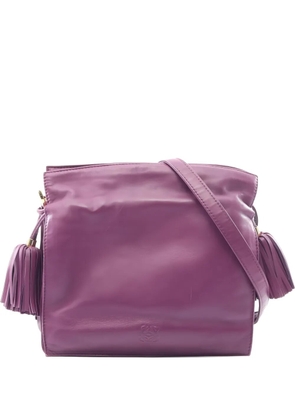 Loewe Pre-Owned 2000s 22 Flamenco tassel leather shoulder bag - Purple