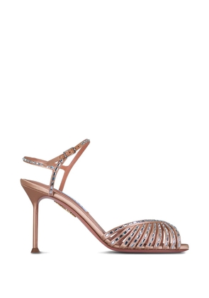 Aquazzura Hold Me embellished stiletto sandals - Neutrals