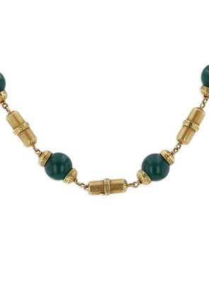 Van Cleef & Arpels Vintage 1970s pre-owned 18kt yellow gold chrysoprase necklace