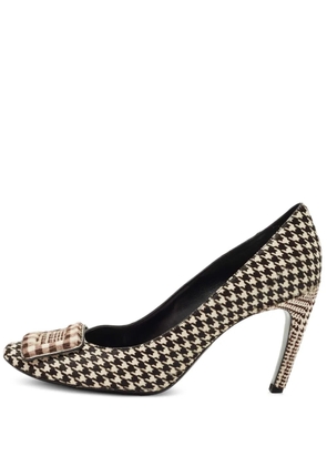 Roger Vivier Vintage Trompette houndstooth pumps - Black