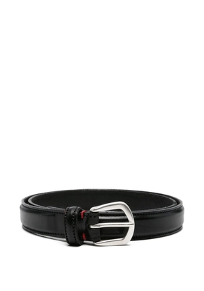 Eleventy leather stitch-detail belt - Black