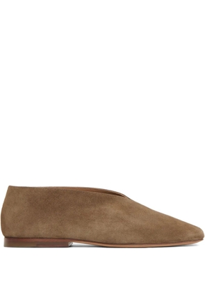 Mansur Gavriel square soft V ballet flats - Brown