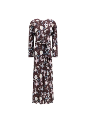 Forte Forte floral-print maxi dress - Brown