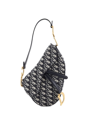 Christian Dior Pre-Owned Saddle Handbag Oblique Canvas Medium shoulder bag - Blue