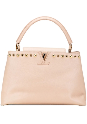 Louis Vuitton Pre-Owned 2017 Taurillon Studdy Capucines MM satchel - Brown