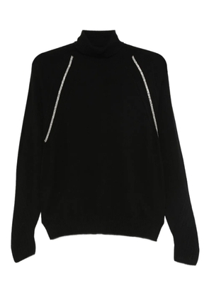 D.Exterior roll-neck sweater - Black
