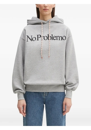 Aries logo-print hoodie - Grey