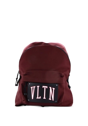 Valentino Garavani Pre-Owned VLTN Nylon with Printed Leather Large backpack - Black