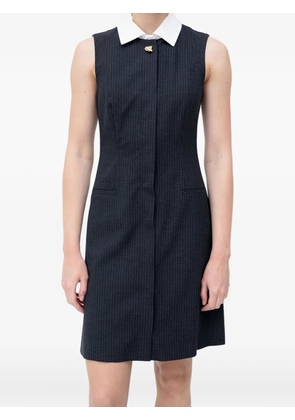 HUGO pinstripe collared mini dress - Blue