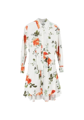 ERDEM Erdem floral-print mini shirt dress - White