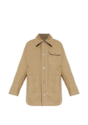 AMI Paris contrast-stitching overshirt - Neutrals