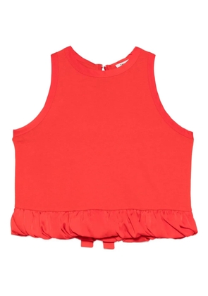 SANDRO ruffled crew neck top - Red