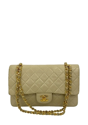 CHANEL Pre-Owned 1991-1994 Medium Classic Lambskin Double Flap shoulder bag - White