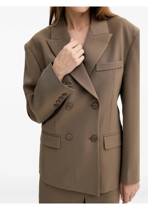 Isabelle Blanche double-breasted pocket blazer - Brown