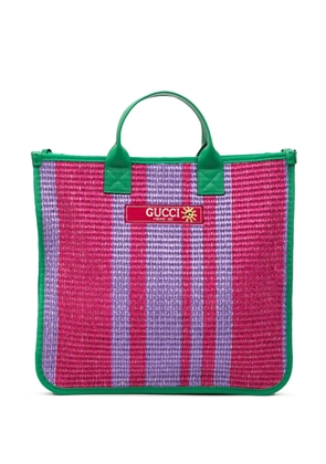 Gucci Pre-Owned 2016-2025 Children Woven Canvas Logo Firenze 1921 tote bag - Pink