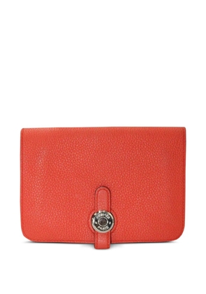 Hermès Pre-Owned Dogon leather compact wallet - Orange