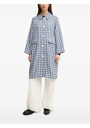 Benetton gingham-check coat - Blue