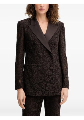 LUISA SPAGNOLI Salvo lace button-fastening blazer - Brown
