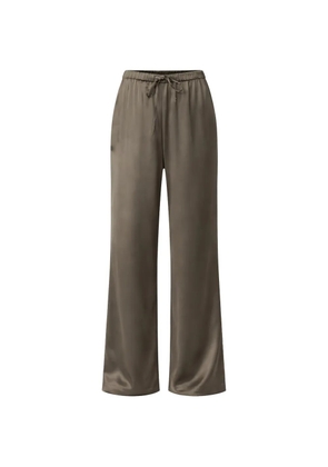Reformation Olina silk trousers - Brown