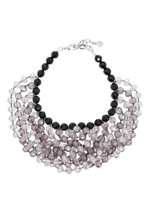 Emporio Armani crystal-faceted beaded necklace - Silver
