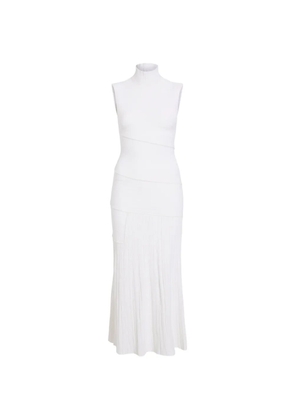 Proenza Schouler Federica micro-pleat turtleneck dress - White