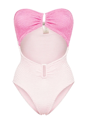 PARAMIDONNA Rene smock-design swimsuit - Pink