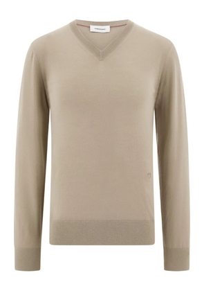 Ferragamo ribbed V-neck sweater - Neutrals