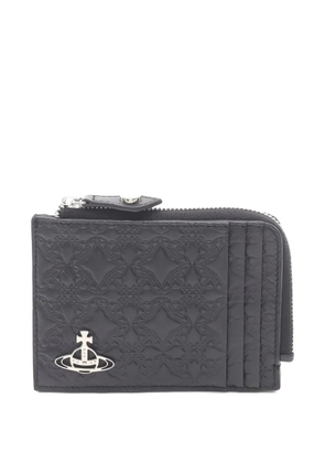 Vivienne Westwood Pre-Owned 2020s Orb-plaque embossed wallet - Black