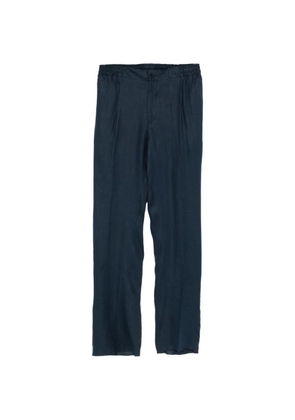 Kiton elasticated pleated trousers - Blue