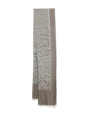 Gianfranco Ferré Pre-Owned jacquard floral scarf - Neutrals
