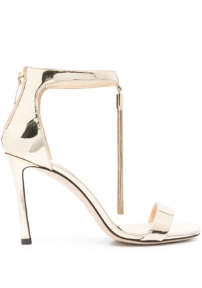 Jimmy Choo Pre-Owned 95mm Vinca sandals - Gold