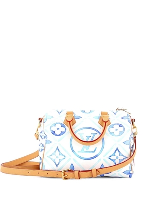 Louis Vuitton Pre-Owned Speedy Bandouliere Bag By The Pool Monogram Tile Canvas 25 shoulder bag - Blue