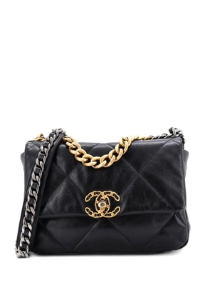 CHANEL Pre-Owned 19 Flap Bag Quilted Leather Medium crossbody bag - Black