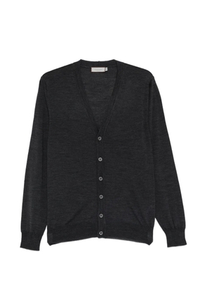 Canali V-neck button-fastening cardigan - Grey