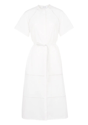 Yves Salomon belted midi dress - White