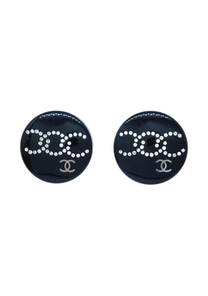 CHANEL Pre-Owned 2019 Button Piercingl earrings - Black