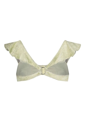 Collina Strada ruffled bralette - Green