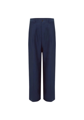 Laneus buttoned-flap-pocket trousers - Blue
